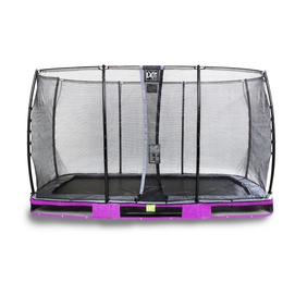 Trampoline EXIT Elegant Ground Premium 366 x 214 Purple Safetynet Economy