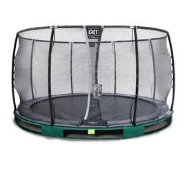 Trampoline EXIT Elegant Ground Premium 366 Green Safetynet Deluxe