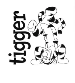 Muursticker Anel Tigger Upside-down Groot