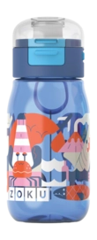 Drinkfles ZOKU Kids Flip Blue Seal Friends 475 ml