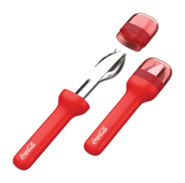 Cutlery Set ZOKU in Holder Coca Cola (3 pc)
