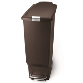 Prullenbak Simplehuman Slim Mokka 40L