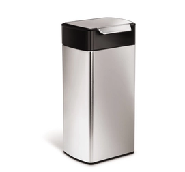 Prullenbak Simplehuman Rectangular Touch Bar Zwart 30L