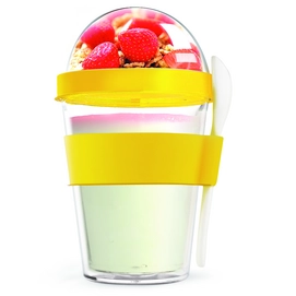 Joghurtbecher Asobu Chill Yo 2 Go Gelb Transparent 360 ml