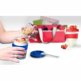Yoghurtbeker Asobu Chill Yo 2 Go Geel Transparant 360 ml