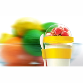 Yoghurtbeker Asobu Chill Yo 2 Go Geel Transparant 360 ml