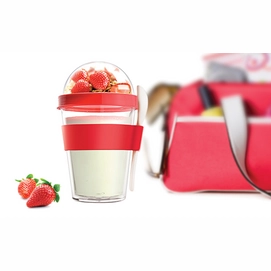 Yoghurtbeker Asobu Chill Yo 2 Go Geel Transparant 360 ml