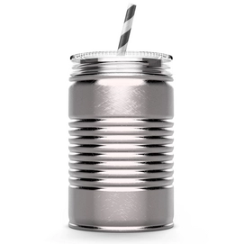 Drinkbeker Asobu Mason Jar I can Zilver 540 ml