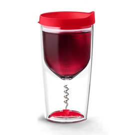 Gobelet Asobu Vino Opener Cup Red 350 ml
