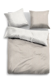 Bettwäsche Tom Tailor Zarte Längsstreifen Taupe Flanell