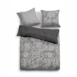 Bettwäsche Tom Tailor Graphic Deers Grey Baumwolle-135 x 200 cm