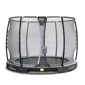 Trampoline EXIT Elegant Ground 305 Black Safetynet Deluxe