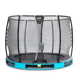 Trampoline EXIT Elegant Ground 305 Blue Safetynet Deluxe