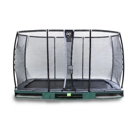 Trampoline EXIT Elegant Ground 366 x 214 Green Safetynet Deluxe