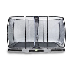 Trampoline EXIT Elegant Ground 366 x 214 Grey Safetynet Deluxe