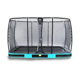Trampoline EXIT Elegant Ground 366 x 214 Blue Safetynet Deluxe