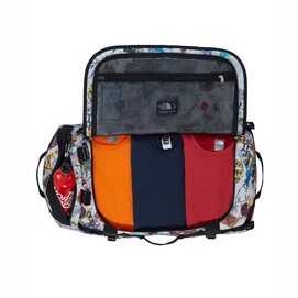 Reistas The North Face Base Camp Duffel TNF Red Sticker Bomb Decay Print TNF Black Large