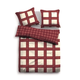 Bettwäsche Tom Tailor Flanell Red Grid