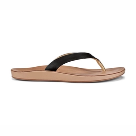 Flip-Flop OluKai Nonohe Black Golden Sand Damen-Schuhgröße 40 (UK 8)