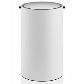 Bin Decor Walther Stone w/ Lid Matte White Polished Stainless Steel