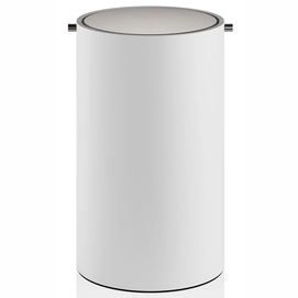 Bin Decor Walther Stone w/ Lid Matte White Stainless Steel
