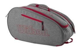 Padeltasche Wilson Team Padel Bag Grey Bright Red