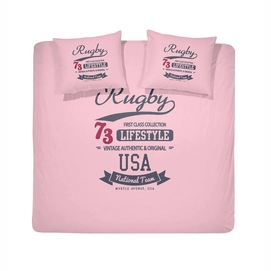 Dekbedovertrekset Damai Rugby Pink Katoen