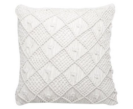 Sierkussen Yellow Lenya White (50 x 50 cm)