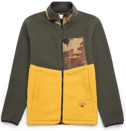 Vest Herschel Supply Co. Men's Guide Fleece Sherpa Full Zip Dark Olive/Arrowwood