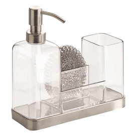 Sink Organizer iDesign Forma Caddy With Soap Dispenser Silver