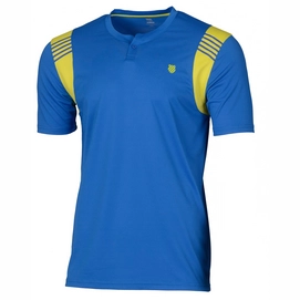 T-shirt de tennis K Swiss Henley Crew Tee Men Strong Blue