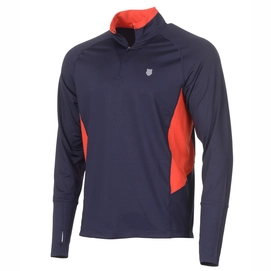 Tennis Sweatshirt K Swiss Heritage Long Sleeve Zip Mock Men Navy