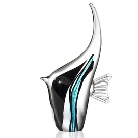 Skulptur Leonardo Fish Oceano 30 Blue Black