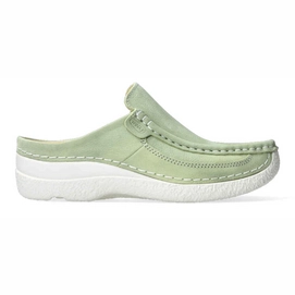 Klomp Wolky Women Roll Slide Antique nubuck Light-Green