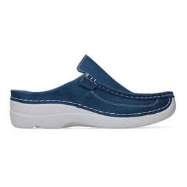 Klomp Wolky Women Roll Slide Antique nubuck Dodger Blue
