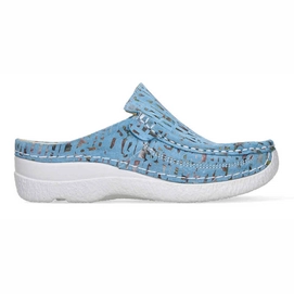 Klomp Wolky Women Roll Slide Nuntius suede Sky Blue