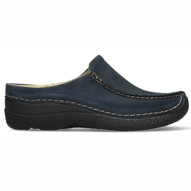 Loafer Wolky Seamy Slide Oiled Nubuck Blue Damen-Schuhgröße 39