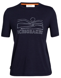 T-Shirt Icebreaker Women Central SS Tee icebreaker Sunset Midnight Navy