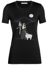 T-Shirt Icebreaker Femme Tech Lite II SS Tee The Ram Herder Black