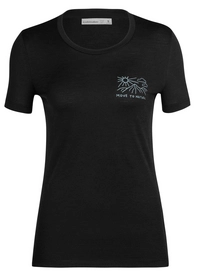 T-Shirt Icebreaker Femme Tech Lite II SS Tee Mountain Lake Black