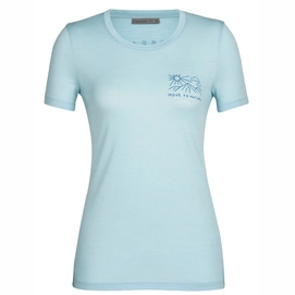 T-Shirt Icebreaker Femme Tech Lite II SS Tee Mountain Lake Haze