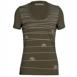 T-Shirt Icebreaker Femme Tech Lite II SS Scoop Tee Hill Sprint Loden
