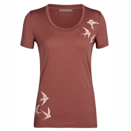 T-Shirt Icebreaker Femme Tech Lite II SS Scoop Tee Shapes Grape