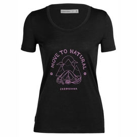 T-Shirt Icebreaker Femmes Tech Lite II SS Scoop Tee Canopy Camper Black