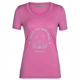 T-Shirt Icebreaker Femmes Tech Lite II SS Scoop Tee Canopy Camper Cosmic