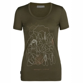 T-Shirt Icebreaker Femmes Tech Lite II SS Scoop Tee Wmns Circle Loden