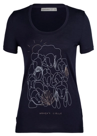 T-Shirt Icebreaker Femme Tech Lite II SS Scoop Tee Wmns Circle Midnight Navy
