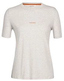 T-Shirt Icebreaker Women Central SS Tee Ecru Heather