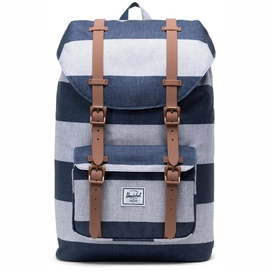 Rugzak Herschel Supply Co. Little America Mid-Volume Border Stripe Saddle Brown
