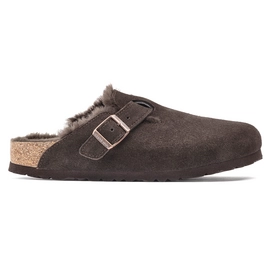 Klomp Birkenstock Unisex Boston Shearling Suede Mocha Regular